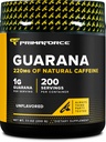 Primaforce Guarana Polvere (200g) (senza aroma) - Guarana pura, 200 porzioni