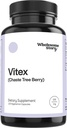 Wholesome Story Organic Vitex Chasteberry Supplemento per le donne | bilanciamento dell'ormone, supporto della fertilità & periodo Regolamento | Vitex Berry Agnus Castus Extract | 120 capsule | Albero di casto