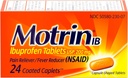 Motrin IB, Ibuprofen 200mg compresse per febbre, dolori muscolari, mal di testa e mal di schiena, 24 Ct