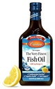 Carlson - L'Olio di Pesce Molto Finest, Edizione Speciale, 1600 mg Omega-3s, Supplemento Liquido, Olio di Pesce Norvegese, Wild-Caught, Liquido Sostenibilmente Source, Limone, 500 mL (16.9 Fl Oz)