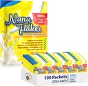 Nana Flakes 100% Pure Banana Flakes Medical Food Powder - Decrease Fat Intake & Natural Remedy for Diarrhea & Heart Burn - Grande fonte di Protein& Fiber (100 Single-Serve Packs)