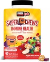 FORCE FACTOR Kids Immune Health Super Chews, Kids Integratore di supporto immunitario con vitamina D per bambini, Elderberry, Vitamina C, & Zinc, Alimentazione 2-Month, Non-OGM, Aroma di bacche di mele, 60 Soft Chews