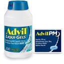 Advil Liqui-Gels Pain Reliever e Fever Riduttore, Medicina del dolore per gli adulti con Ibuprofen 200mg per Mal di testa, Backache, Dolore mestruale e sollievo del dolore comune - 200 capsule, Advil PM Ibuprofen - 2 Ct