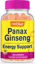 WellYes Panax Ginseng Gummies - 96mg di Panax Ginseng Root Extract per Serving - Non OGM, aromi naturali, Vegan, senza glutine, senza noce - 60 Count