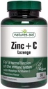 Natures Aid Vegan Zinc Lozenges Peppermint 30 compresse