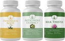 PURE ORIGINAL INGREDIENTI Estratto di carciofo, cardo del latte, & Dandelion Root Capsule Bundle (100 capsule ciascuna), Nessun Additivo o Filler, Lab verificato