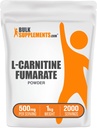 BulkSupplements.com L-Carnitine Fumarate Powder - Carnitina Supplemento, Nutrizione sportiva, L-Carnitina 500mg - Gluten Free, 500mg per Serving, Gluten Free, 1kg (2.2 lbs) (Pack of 1)