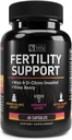 Integratore di supporto per fertilità | + Myo & D-Chiro Inositol + Vitex Berry | Supporto riproduttivo, Complesso di supporto ormonale e ovarico | 60 capsule | 3rd Party Tested, Non OGM