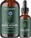 BetterLungs Mullein Leaf Extract e Black Seed Oil Tincture Bundle
