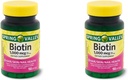 Spring Health Spring Valley Biotin 1000 Mcg 300 (2x150) Softgels per pelli sane, capelli e unghie + la vostra guida di vitamina©