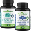 ForestLeaf Riboflavin & Magnesium Migraine Supplemento - Riboflavin 400mg per Headache Relief - Ultimate Magnesium Bundle con B2 Vitamin 400mg per Headache Migraine Relief Capsule