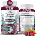 Optivida Nano Supporto Immune d'argento Gummies (60 Conte) – Integratori Beta Glucan per Supporto Immune Quotidiano, Frutteto Berry Flavor per Salute Immune, Colloidale Silver Supplement con Beta Glucan 100