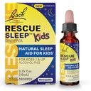 Bach RESCUE SLEEP KIDS Dropper 10mL, Natural Sleep & Stress Relief Aid, Essence di fiori omeopatici, Senza Melatonina, Zucchero & Gluten, Kid-Friendly, Formula non alcolica