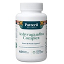 Pattern Wellness Ashwagandha Complex per gli uomini e le donne - KSM-66 & Black Pepper Extract - Intero corpo e salute del cuore - Supporta lo stress & umore - Non-GMO - 60 Vegan Capsule