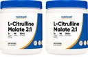 Nutricost L-Citrulline Malate 300G (2 Pack) - Polvere di L-Citrullina pura, 3000mg Per Serving - L-Citrulline Malate
