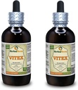 Vitex (Vitex Agnus-Castus) Tintura, Estratto di liquido di bacche secche organiche (Nome: HerbalTerra, Proudly Made in USA) 2x4 fl.oz (2x120 ml)