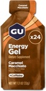 GU Energy Original Sports Nutrition Energy Gel, Caramel Macchiato, 24 Conte Box