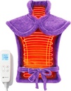 Riscaldamento posteriore CooCo per nonna donna, FSA Eleggibile Heat Pad per il sollievo dal dolore posteriore, Cute Heat Pad con 6 livelli di calore, Regali di Natale per mamma Moglie Sua nonna, Certificato ETL, Viola