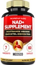 NAD+ Integratore con Nicotinamide Riboside w/Quercetin, Resveratrolo, Turmerico, Rhodiola Rosea, Astragalus - 60 Conte
