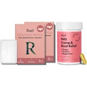 Rael Bundle - PMS Supplemento per le donne (28 capsule) & Herbal Heat Patches (piccolo, 8 conte)
