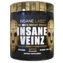 Insane Labz Insane Veinz Oro, Nitric Oxide Non Stimolant polvere di allenamento, Caricato con Hydromax, Nitrosigine, Aumenta la vascolarità e il flusso sanguigno, 30 Srvgs, Apple