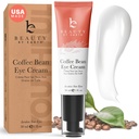 Beauty by Earth Caffeine Eye Cream for Puffiness & Bags Under Eyes - USA Realizzato con ingredienti naturali e biologici, Sotto Crema per occhi scuri con glicerina e vitamina E, Brightens & Refreshes