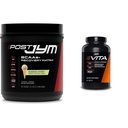 Post JYM Active Matrix Post-Workout con BCAA, Glutamine & More Rainbow Sherbert Flavor + Vita JYM Multivitamina dell'atleta con oltre 25 ingredienti chiave 60 compresse