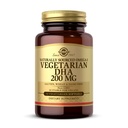Solgar Vegetarian DHA 200 mg - 50 Softgel vegetariani - Naturally Sourced Omega-3 - Vegan, Gluten Free, Latticini Free - 50 Serve