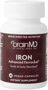 BRAINMD Dr Amen Iron - 30 capsule - Supporta la produzione di energia, la funzione cognitiva e il regolamento del gene - Gentle & facilmente assorbito - Gluten Free - 30 Serve