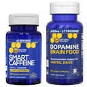 NATURAL STACKS Smart Caffeine + Dopamine Brain Food Bundle - Supporta Energia, Focus & Mental Drive* - 120 Capsule Totali