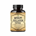 HERBALICIOUS Multi Collagen Peptides Capsule - Non OGM & Gluten Free Tipo I, II, III, V, X Integratori di Collagene idrolizzati con Vitamina C - Supporta Capelli Sani, Pelle, Unghie, & Giunti - 120 Capsule