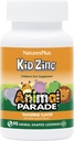 NaturesPlus Animal Parade KidZinc, Tangerine Flavor - 90 Animal-Shaped Lozenges, Confezione da 3 - Organically Chelated Zinc - Vegan, Gluten Free - 270 Total Servings