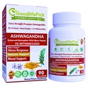 Premium Ashwagandha capsule con pepe nero. Potente 5% di Wthanolides da polvere di Ashwagandha & 20:1 estratto 90 ct. naturale non OGM NO polvere di riso