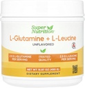 Super Nutrition L-Glutamina + L-Leucina, Unflavored, 15.87 oz (450 g)