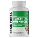 Brain Forza Organic Turkey Tail Mushroom Capsule, Mushroom Powdered Immune Support, Liver and Digest Health Support, Organic Defense Support, Non-GMO, Vegan, Organic, 90 Capsule
