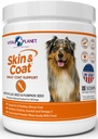 Vital Planet - Integratore della polvere della pelle e del cappotto per cani con Choline, Inositol, Pumpkin, Flax e Oli Omega-3 per sostenere un morbido cappotto lucido sano e per Allergie stagionali - 60 Scoops, 111g, 3.92oz