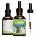 Benessere Pet vecchio amico per cani anziani - Supporta la salute del sistema immunitario, mobilità congiunta, livelli di energia sana, Alfalfa, Reishi - Veterinaria-Formulato Supplemento di erbe 2 oz (59 ml)