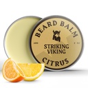 Balm Cuscinetto Vichingo Striking per gli uomini - Lasciare in Condizionatore di Cuscinetto - Balm di stiratura Realizzato con Butter di Beard Naturalmente Derived, Olio di Argan & Jojoba (2 Ounce (Pacchetto di 1), Citrus)