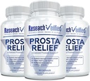 Ricerca Verified Prosta Relief - Saw Palmetto e Bioperine - Salute della prostata; Salute della vescica e urinaria, Drive and Performance; Pure Natural, 90 Capsules (Pack of 3)