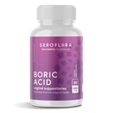 Seroflora Boric Acid Vaginal Suppositories - Promuove il bilanciamento del pH vaginale e il controllo dell'odore con USP Medical Grade Fine Powder, Easy Dissolve, Made in USA -600 mg 60 Count