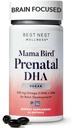 Best Nest Wellness Mama Bird Vegan Prenatal DHA - Brain & Eye Support Supplemento per Baby - Vegan Prenatal Supplement con Algae DHA - Integratore nutrizionale per la mamma - 60 Softgels