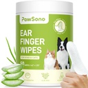 Uscite di cervo per cani e gatti, Wipes più pulitore dell'orecchio del cane, Cane detergente naturale dell'orecchio del gatto, Forniture per la salute del cane Piccolo gatto animale, Deodorazione del profumo di aloe - 50 Conte