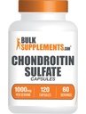 BulkSupplements.com Chondroitin Sulfate Capsule - Supplemento nutrizionale, Condroitina Sulfate 1000 mg - Gluten Free, 2 Capsule per Serving, 120 Conteggio (Pack of 1)
