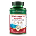 Krill Omega 10X più EPA & DHA con CoQ10 Super Formula da prodotti di purezza. 60 GELS