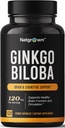 Natgrown Ginkgo Biloba 120mg - Estratto di Ginkgo Biloba Extra - 120 Count