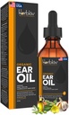 Olio per l'orecchio organico per le infezioni dell'orecchio - Eardrops naturale per la prevenzione delle infezioni, Rimozione dell'orecchio e della cera di Swimmer - Bambini, Adulti, Baby, Dog Earache Remedy - con Mullein, Aglio, Calendula, Made in USA