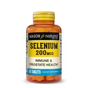 Mason Natural Selenium 200 mcg - Supplemento antiossidante per il supporto immunitario & salute della prostata, Trace essenziale minerale, 60 compresse