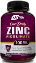 NutriFlair Zinc Picolinate 100mg, 120 Capsule - Vegan, Non OGM, Made in USA, Laboratorio di Terzi