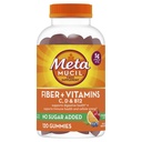 Metamucil Fibra Gummies per Adulti con Vitamine C, D, B12 per Metabolismo, No Zucchero Aggiunto Citrus Berry Flavor, 5g Plant Based Prebiotic Fiber Supplement Blend, 120 Conte