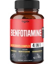 agobi 4in1 Benfotiamine Supplemento - 2 mesi per digestione, produzione di energia &amp; Immune - Plus curcumina curcuma radice, Ashwagandha Root & Organic Gymnema Sylvestre - 120 capsule